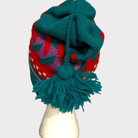 CB Retro Patterned Knit Beanie - Picture 3 of 4